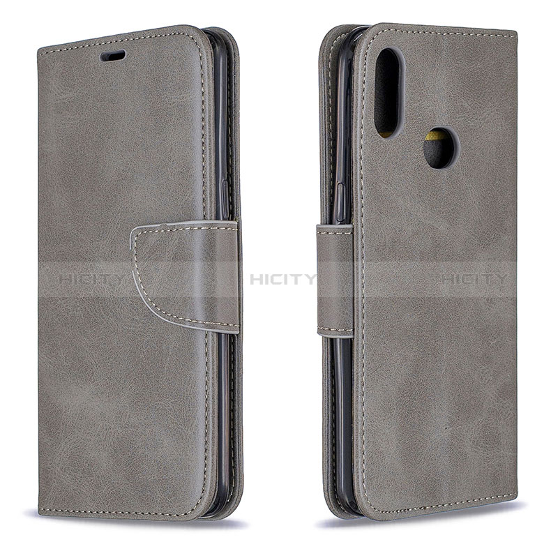 Coque Portefeuille Livre Cuir Etui Clapet B04F pour Samsung Galaxy A10s Gris Plus