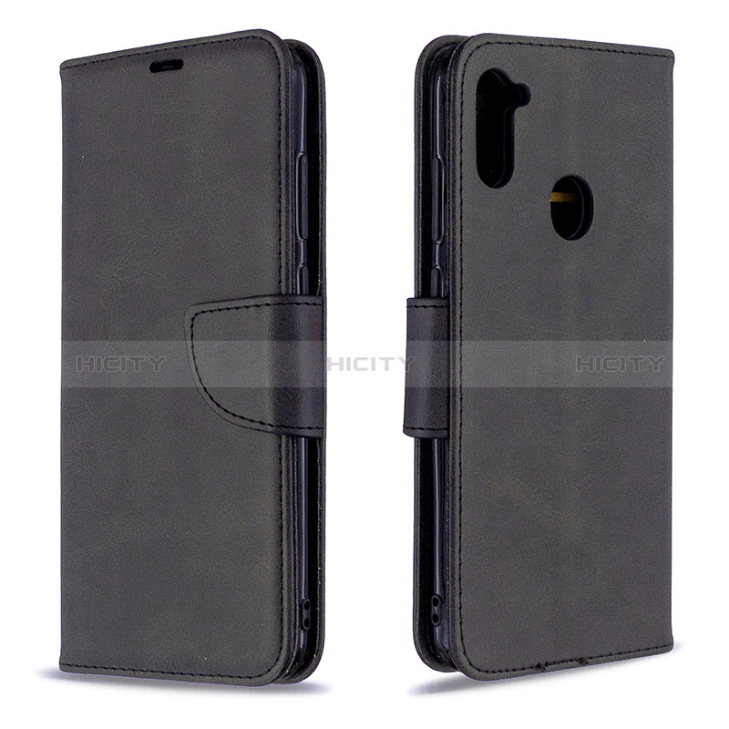 Coque Portefeuille Livre Cuir Etui Clapet B04F pour Samsung Galaxy A11 Noir Plus