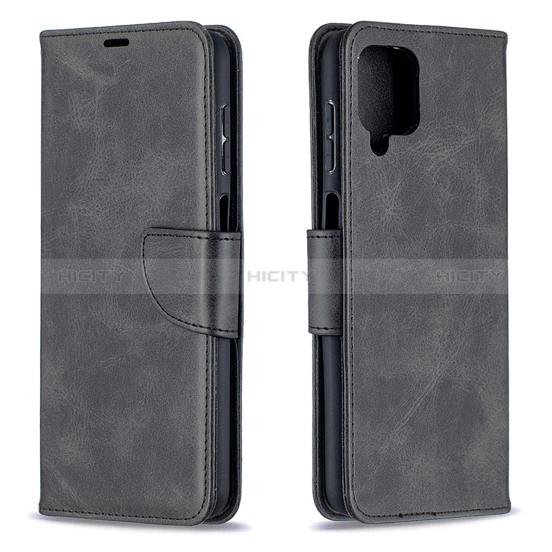 Coque Portefeuille Livre Cuir Etui Clapet B04F pour Samsung Galaxy A12 5G Noir Plus