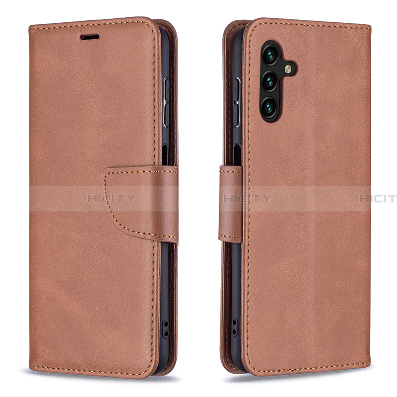 Coque Portefeuille Livre Cuir Etui Clapet B04F pour Samsung Galaxy A13 5G Marron Plus