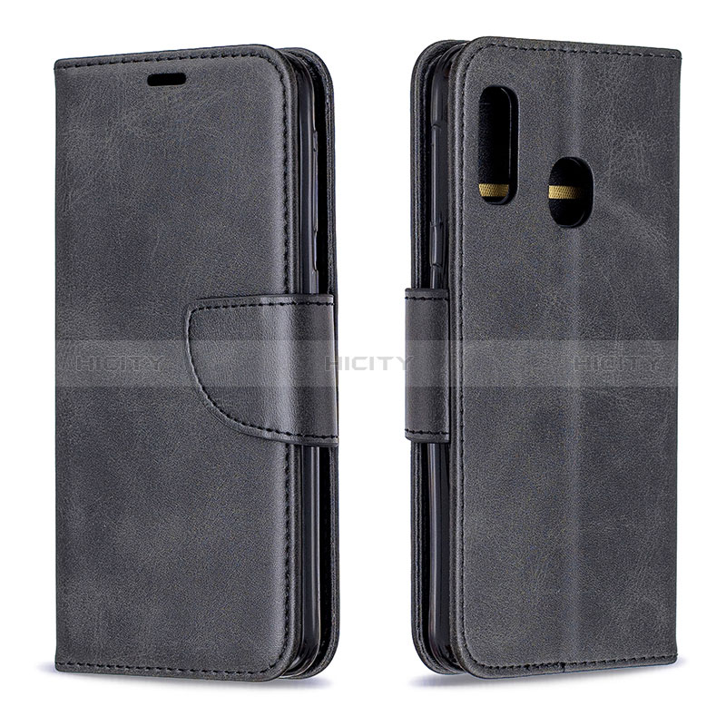 Coque Portefeuille Livre Cuir Etui Clapet B04F pour Samsung Galaxy A20e Noir Plus