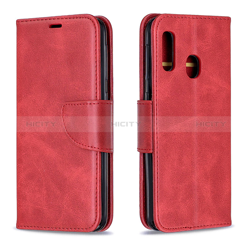 Coque Portefeuille Livre Cuir Etui Clapet B04F pour Samsung Galaxy A20e Rouge Plus