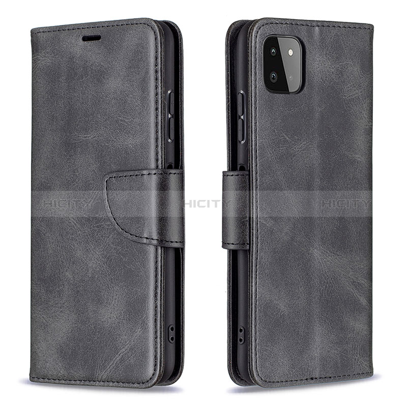 Coque Portefeuille Livre Cuir Etui Clapet B04F pour Samsung Galaxy A22s 5G Noir Plus