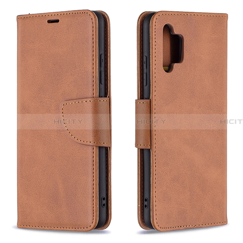 Coque Portefeuille Livre Cuir Etui Clapet B04F pour Samsung Galaxy A32 4G Marron Plus