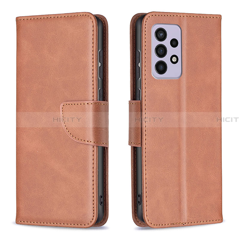 Coque Portefeuille Livre Cuir Etui Clapet B04F pour Samsung Galaxy A33 5G Marron Plus