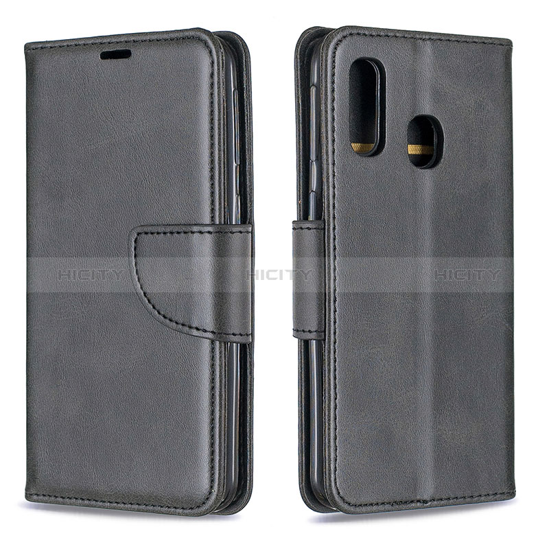 Coque Portefeuille Livre Cuir Etui Clapet B04F pour Samsung Galaxy A40 Noir Plus