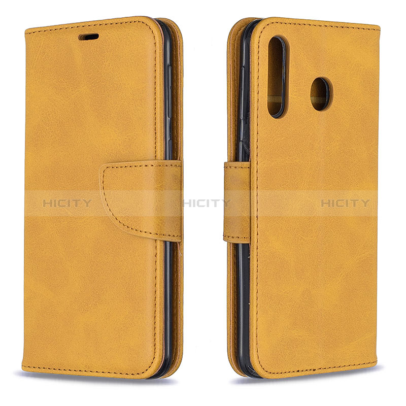 Coque Portefeuille Livre Cuir Etui Clapet B04F pour Samsung Galaxy A40s Brun Clair Plus