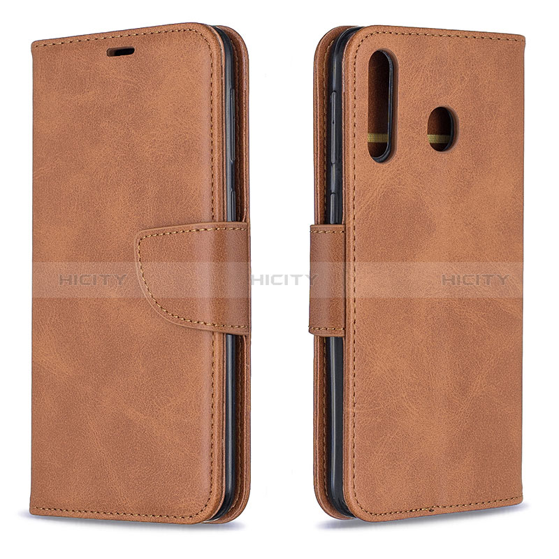 Coque Portefeuille Livre Cuir Etui Clapet B04F pour Samsung Galaxy A40s Marron Plus