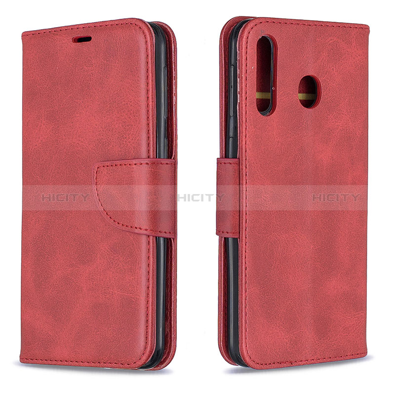 Coque Portefeuille Livre Cuir Etui Clapet B04F pour Samsung Galaxy A40s Rouge Plus