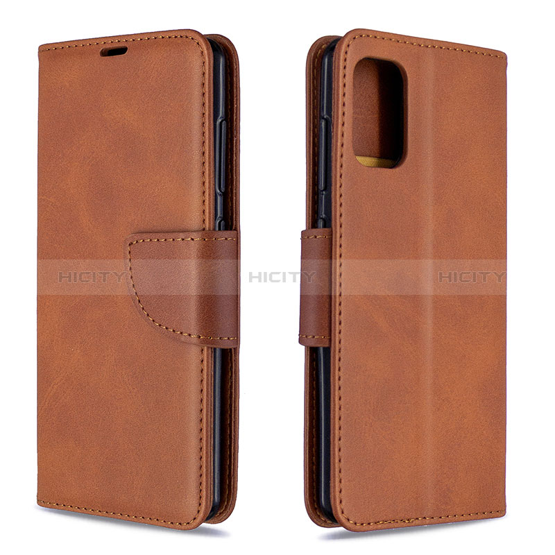 Coque Portefeuille Livre Cuir Etui Clapet B04F pour Samsung Galaxy A41 Marron Plus