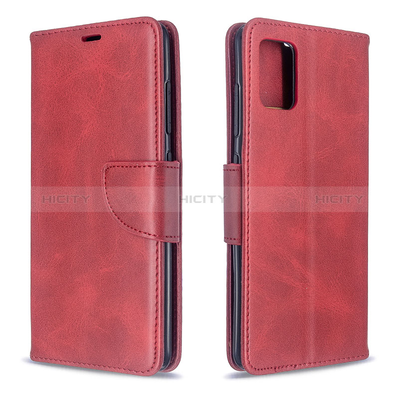 Coque Portefeuille Livre Cuir Etui Clapet B04F pour Samsung Galaxy A51 4G Rouge Plus