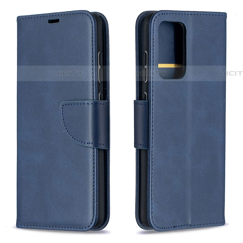 Coque Portefeuille Livre Cuir Etui Clapet B04F pour Samsung Galaxy A52 4G Bleu Plus