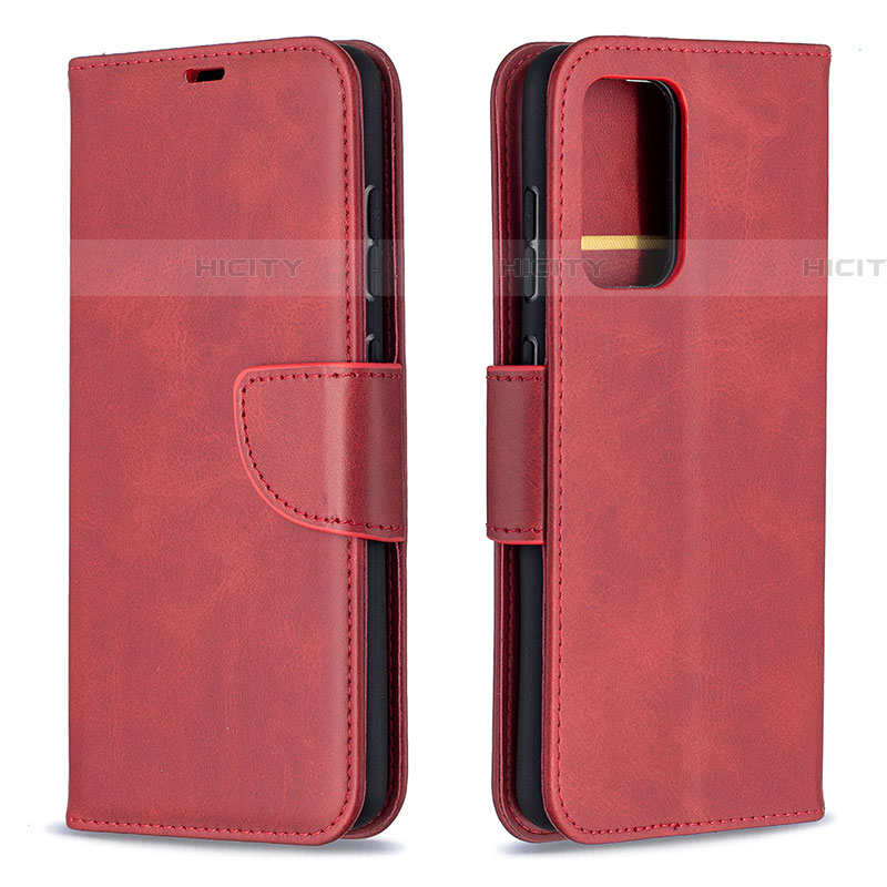 Coque Portefeuille Livre Cuir Etui Clapet B04F pour Samsung Galaxy A52 4G Rouge Plus