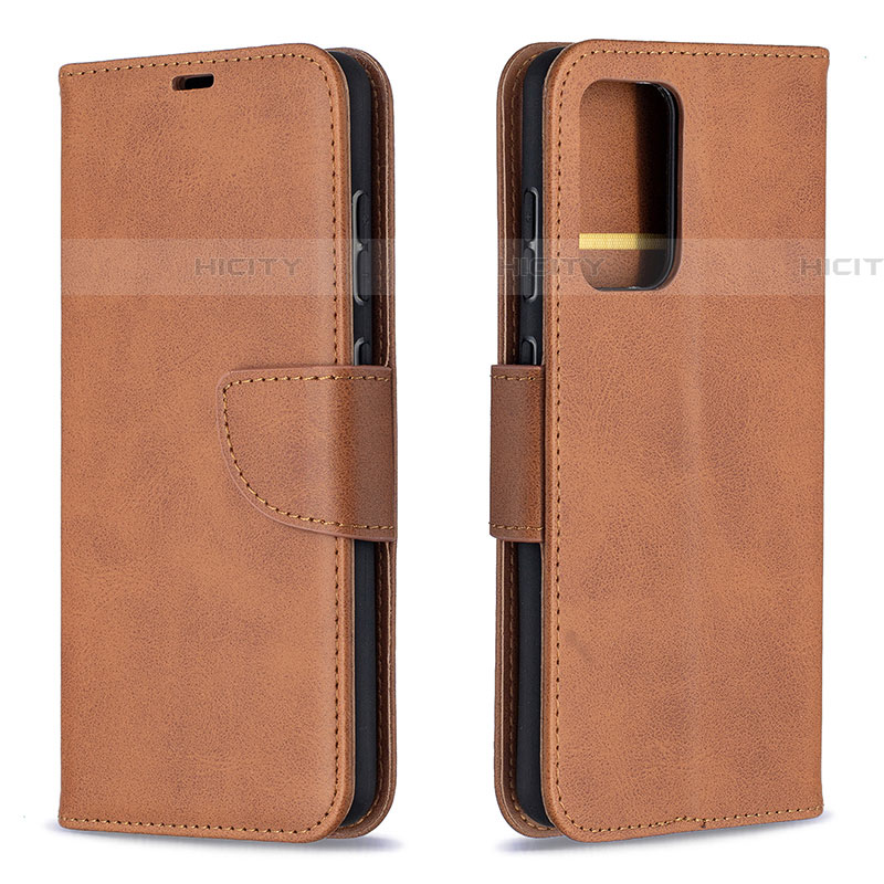 Coque Portefeuille Livre Cuir Etui Clapet B04F pour Samsung Galaxy A52 5G Marron Plus