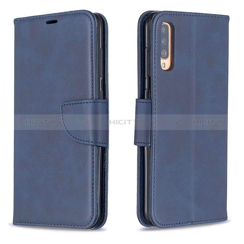 Coque Portefeuille Livre Cuir Etui Clapet B04F pour Samsung Galaxy A70 Bleu Plus