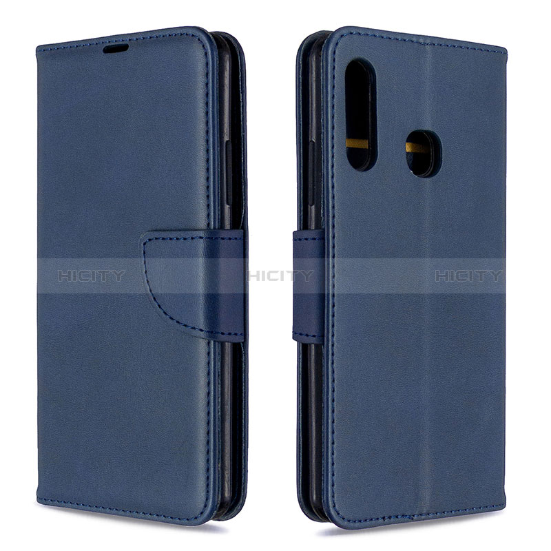 Coque Portefeuille Livre Cuir Etui Clapet B04F pour Samsung Galaxy A70E Bleu Plus