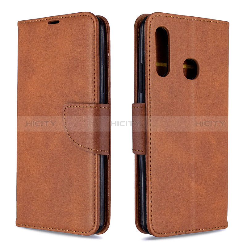 Coque Portefeuille Livre Cuir Etui Clapet B04F pour Samsung Galaxy A70E Marron Plus