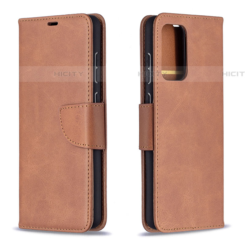 Coque Portefeuille Livre Cuir Etui Clapet B04F pour Samsung Galaxy A72 4G Marron Plus