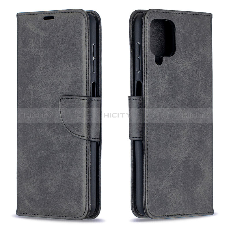 Coque Portefeuille Livre Cuir Etui Clapet B04F pour Samsung Galaxy F12 Noir Plus