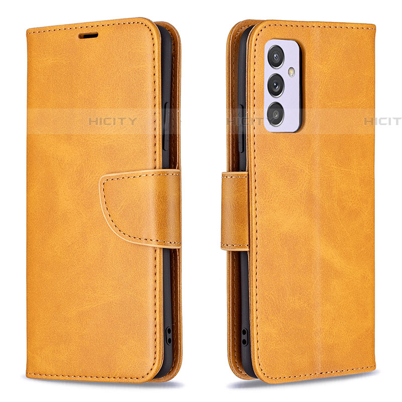 Coque Portefeuille Livre Cuir Etui Clapet B04F pour Samsung Galaxy F54 5G Brun Clair Plus