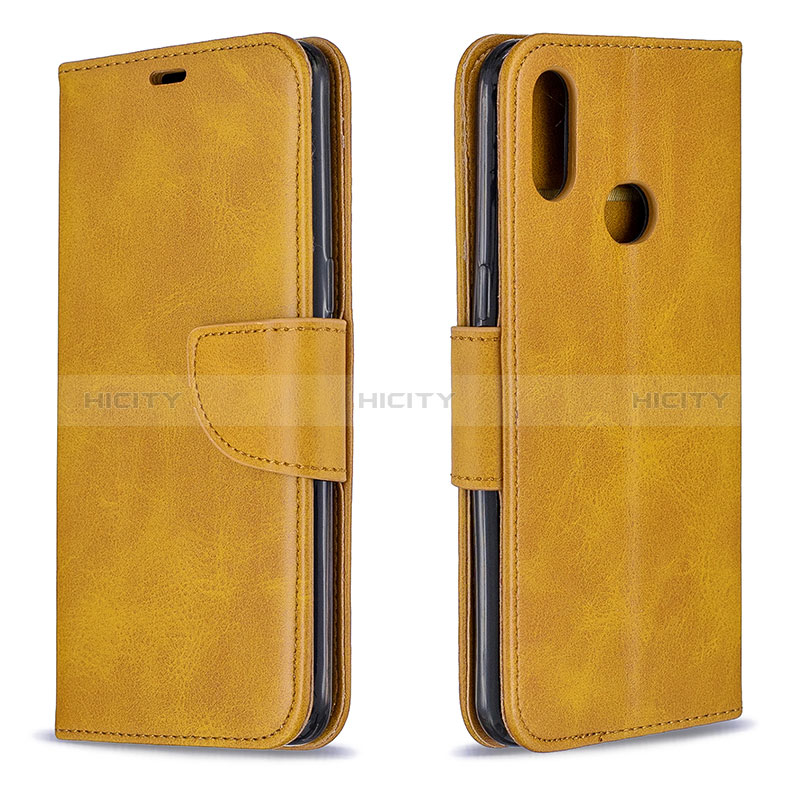 Coque Portefeuille Livre Cuir Etui Clapet B04F pour Samsung Galaxy M01s Brun Clair Plus