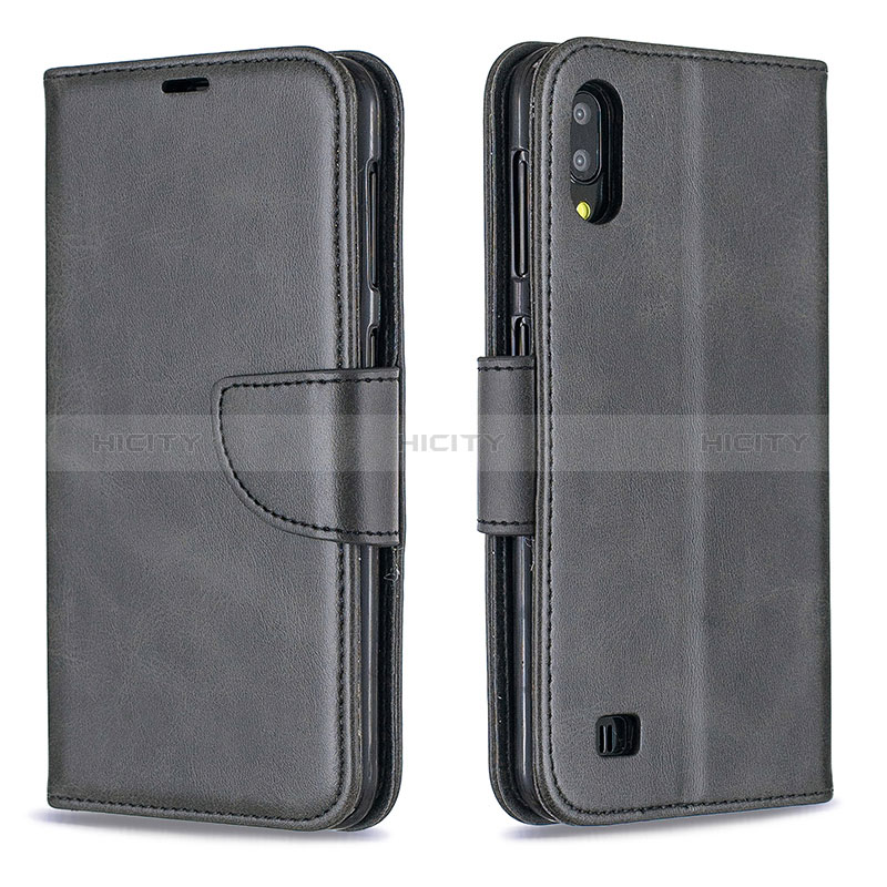 Coque Portefeuille Livre Cuir Etui Clapet B04F pour Samsung Galaxy M10 Noir Plus