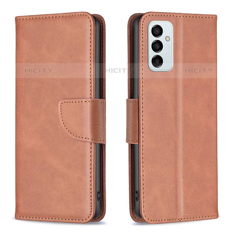 Coque Portefeuille Livre Cuir Etui Clapet B04F pour Samsung Galaxy M23 5G Marron Plus