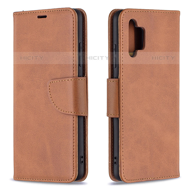 Coque Portefeuille Livre Cuir Etui Clapet B04F pour Samsung Galaxy M32 5G Marron Plus