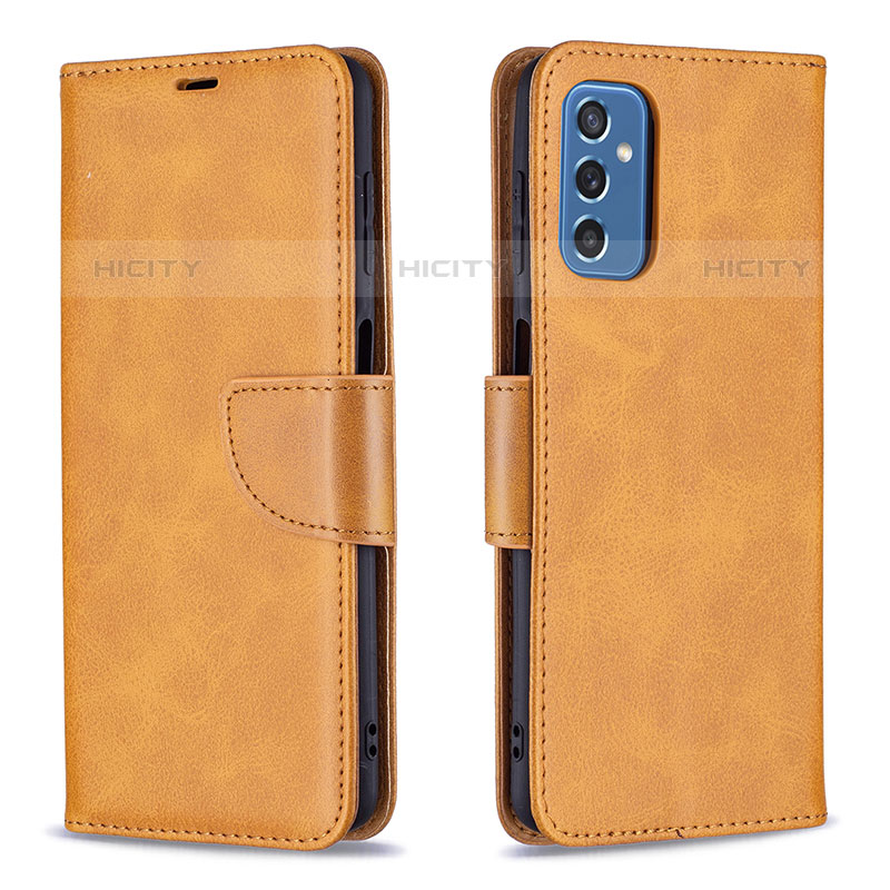 Coque Portefeuille Livre Cuir Etui Clapet B04F pour Samsung Galaxy M52 5G Brun Clair Plus