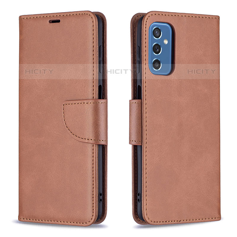 Coque Portefeuille Livre Cuir Etui Clapet B04F pour Samsung Galaxy M52 5G Marron Plus