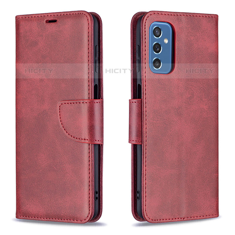 Coque Portefeuille Livre Cuir Etui Clapet B04F pour Samsung Galaxy M52 5G Rouge Plus