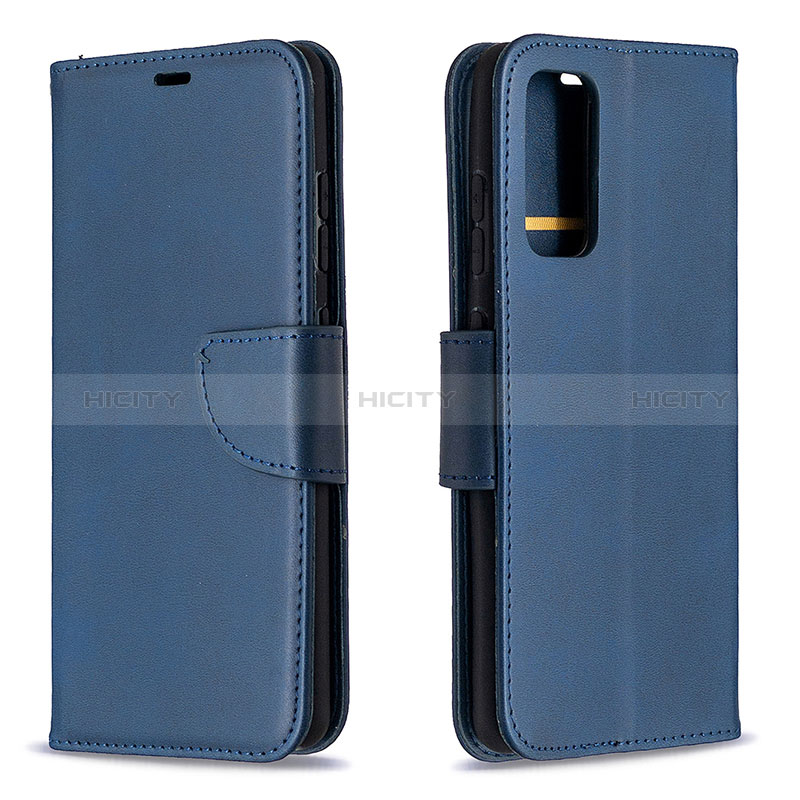 Coque Portefeuille Livre Cuir Etui Clapet B04F pour Samsung Galaxy S20 FE (2022) 5G Bleu Plus