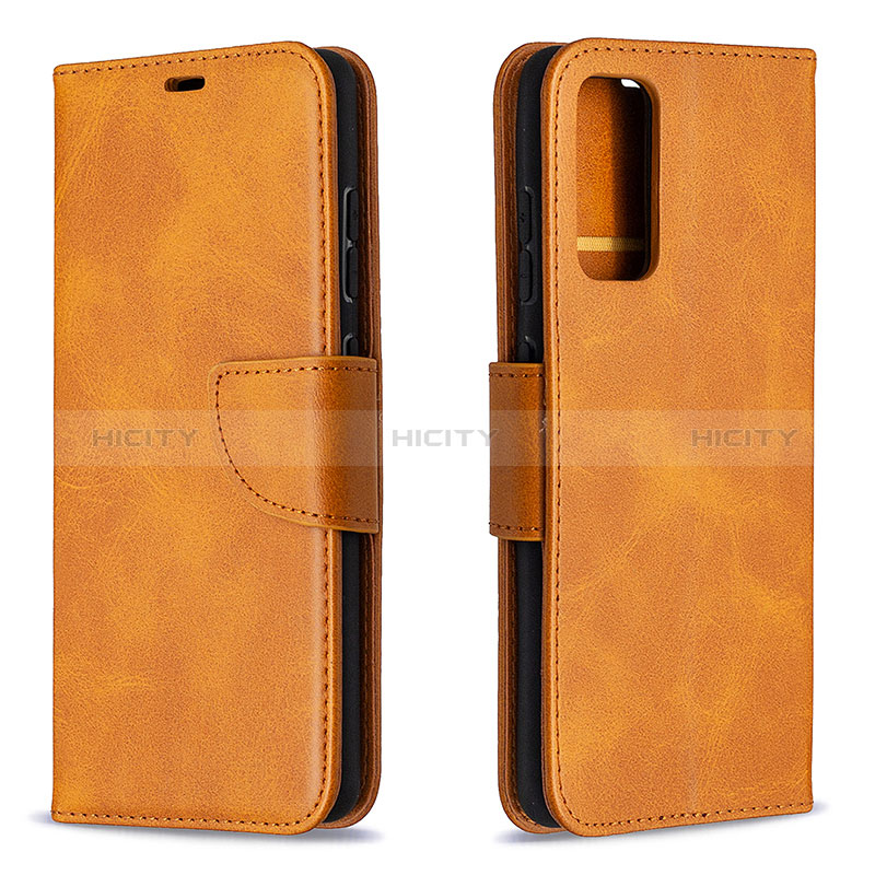 Coque Portefeuille Livre Cuir Etui Clapet B04F pour Samsung Galaxy S20 FE 5G Brun Clair Plus