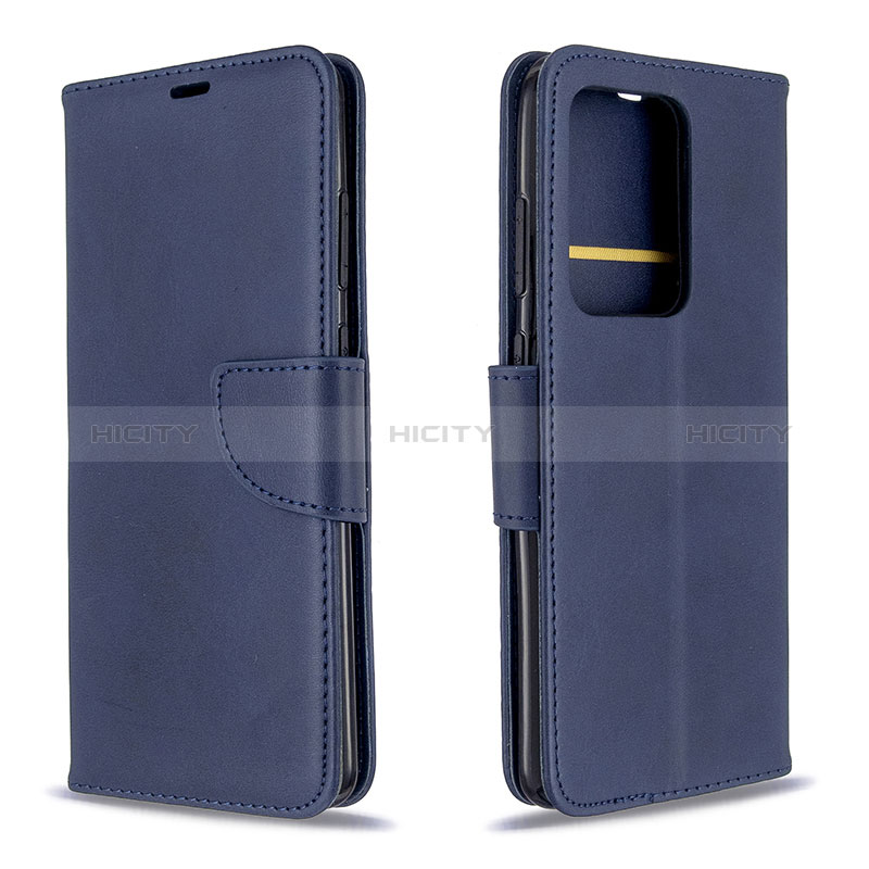 Coque Portefeuille Livre Cuir Etui Clapet B04F pour Samsung Galaxy S20 Plus 5G Bleu Plus