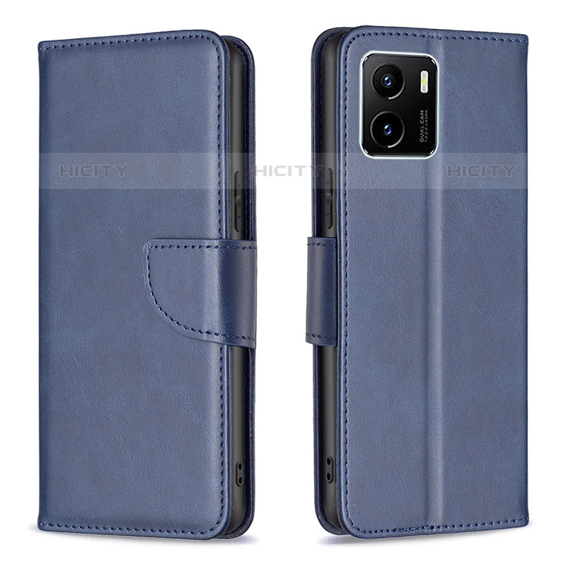 Coque Portefeuille Livre Cuir Etui Clapet B04F pour Vivo iQOO U5x Bleu Plus