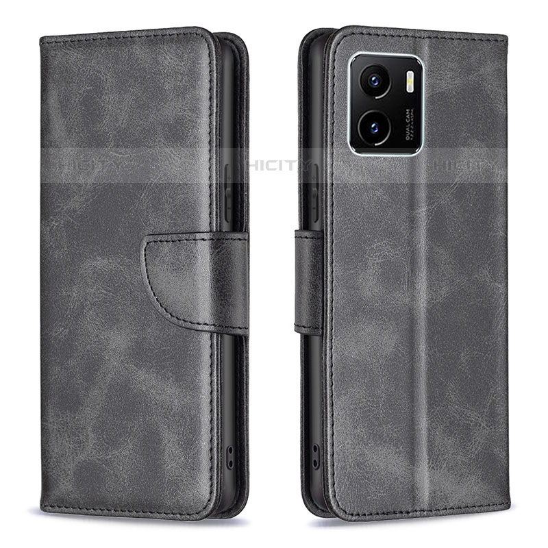 Coque Portefeuille Livre Cuir Etui Clapet B04F pour Vivo iQOO U5x Noir Plus