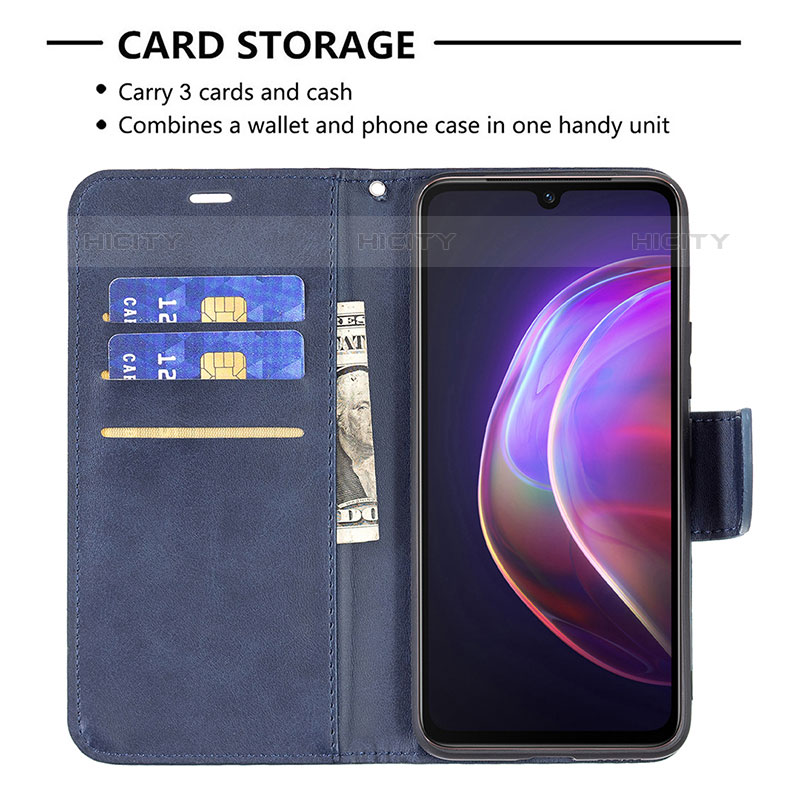 Coque Portefeuille Livre Cuir Etui Clapet B04F pour Vivo V21s 5G Plus