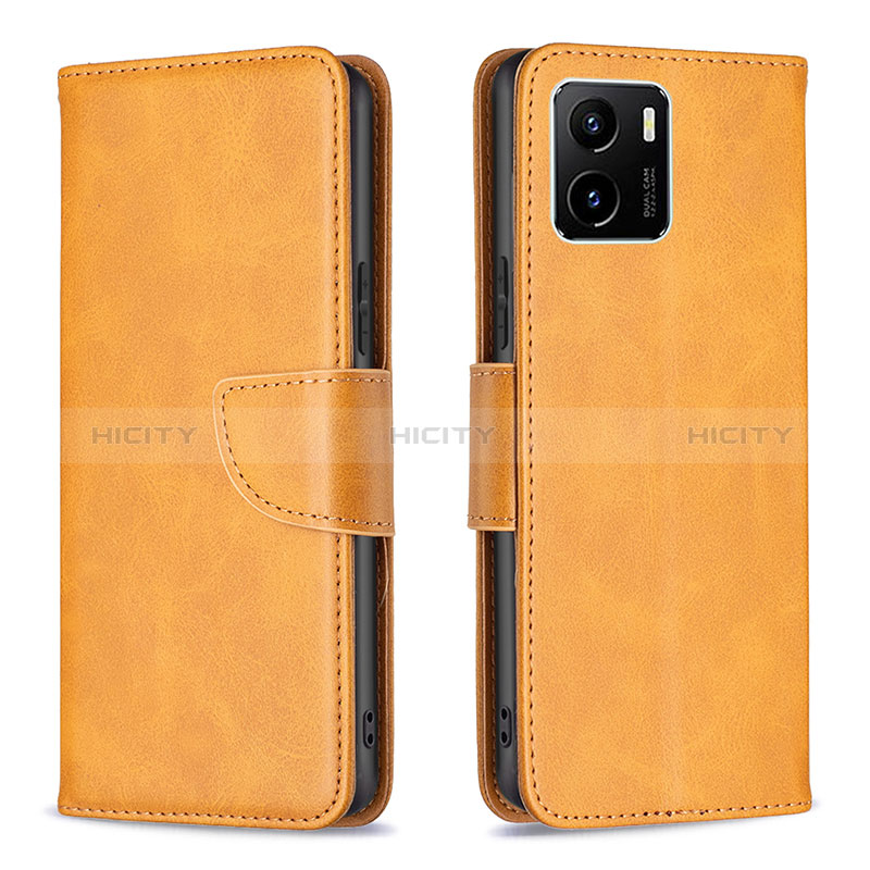 Coque Portefeuille Livre Cuir Etui Clapet B04F pour Vivo Y01 Brun Clair Plus