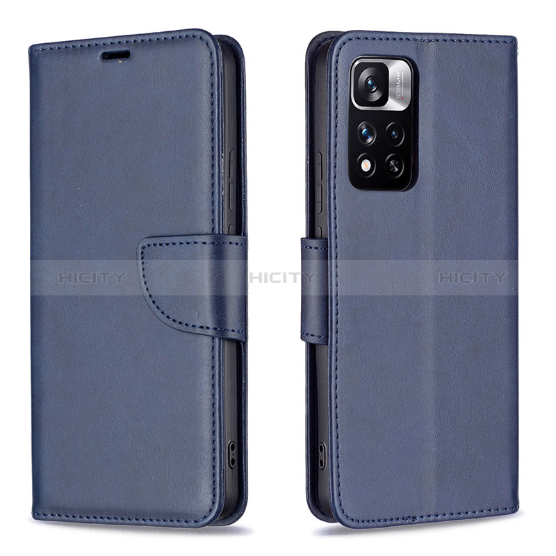 Coque Portefeuille Livre Cuir Etui Clapet B04F pour Xiaomi Mi 11i 5G (2022) Bleu Plus