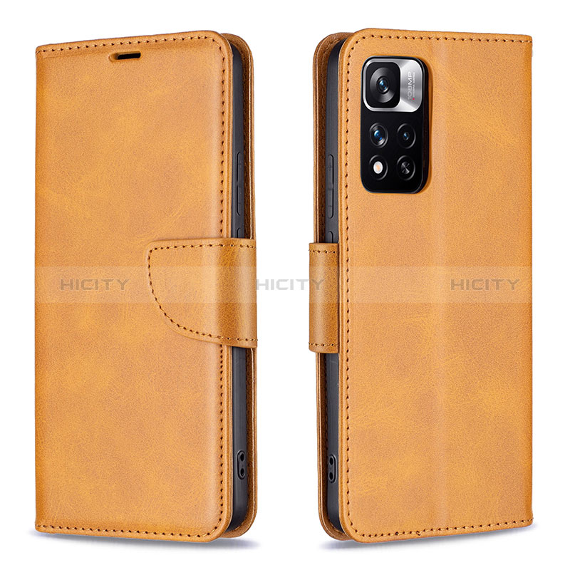 Coque Portefeuille Livre Cuir Etui Clapet B04F pour Xiaomi Mi 11i 5G (2022) Brun Clair Plus