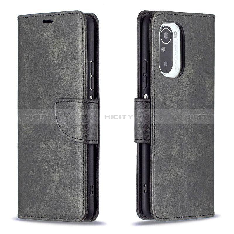 Coque Portefeuille Livre Cuir Etui Clapet B04F pour Xiaomi Mi 11X 5G Noir Plus