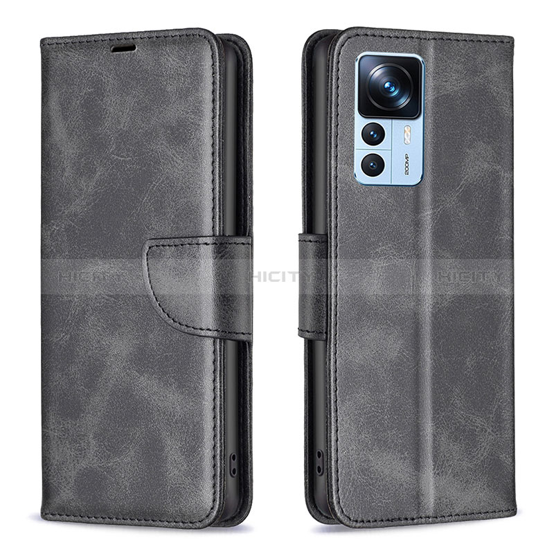 Coque Portefeuille Livre Cuir Etui Clapet B04F pour Xiaomi Mi 12T 5G Noir Plus