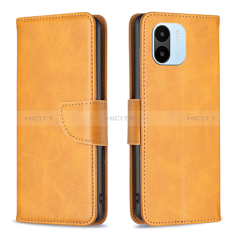 Coque Portefeuille Livre Cuir Etui Clapet B04F pour Xiaomi Poco C50 Brun Clair Plus