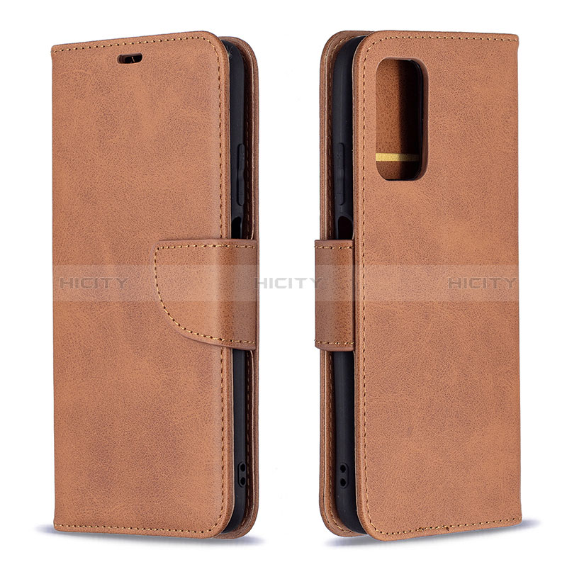 Coque Portefeuille Livre Cuir Etui Clapet B04F pour Xiaomi Poco M3 Marron Plus