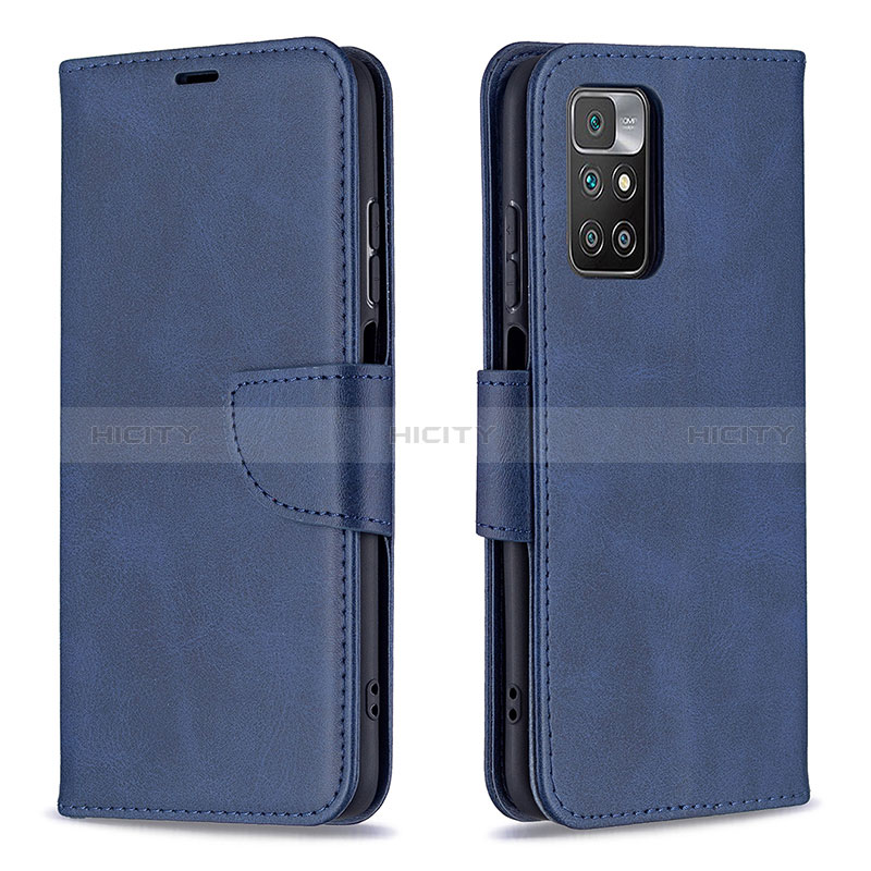 Coque Portefeuille Livre Cuir Etui Clapet B04F pour Xiaomi Redmi 10 (2022) Bleu Plus