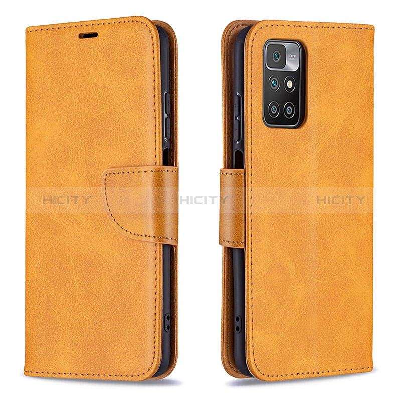 Coque Portefeuille Livre Cuir Etui Clapet B04F pour Xiaomi Redmi 10 (2022) Brun Clair Plus