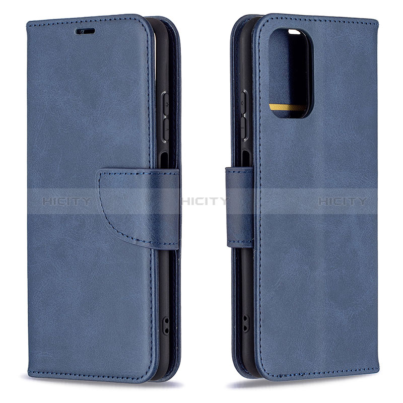 Coque Portefeuille Livre Cuir Etui Clapet B04F pour Xiaomi Redmi Note 10 4G Bleu Plus