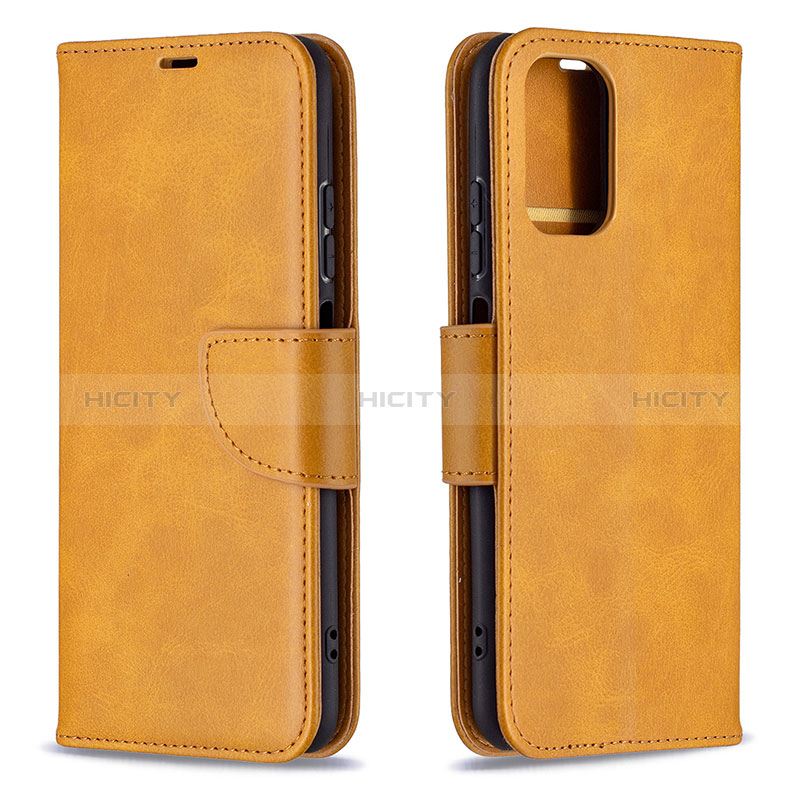 Coque Portefeuille Livre Cuir Etui Clapet B04F pour Xiaomi Redmi Note 10 4G Brun Clair Plus