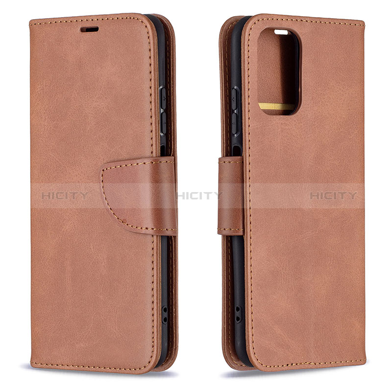 Coque Portefeuille Livre Cuir Etui Clapet B04F pour Xiaomi Redmi Note 10 4G Marron Plus