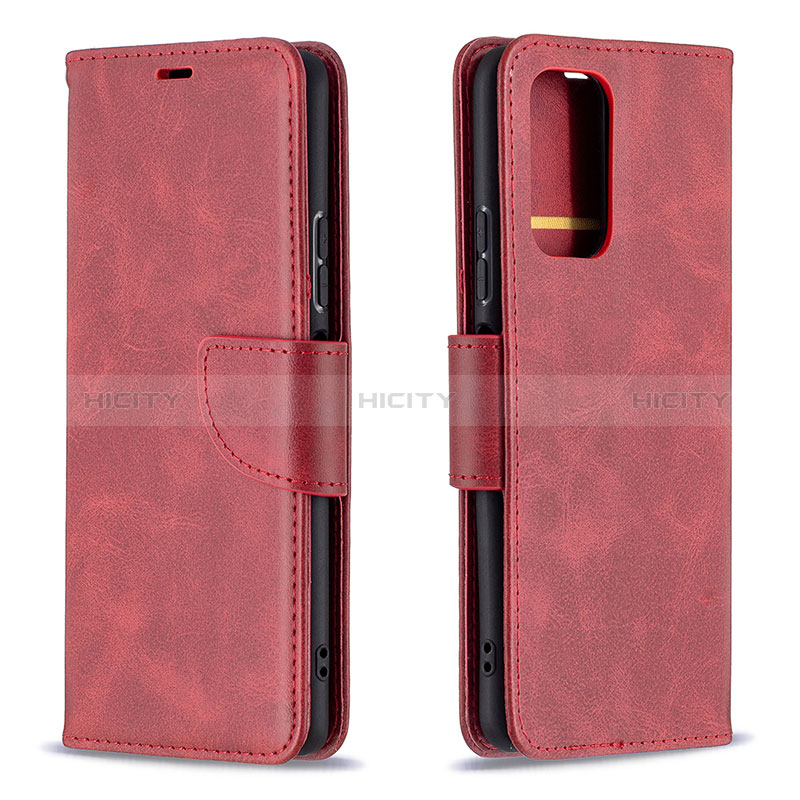 Coque Portefeuille Livre Cuir Etui Clapet B04F pour Xiaomi Redmi Note 10 Pro 4G Rouge Plus